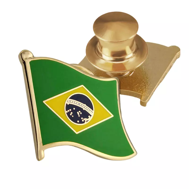 Brazil flag pin