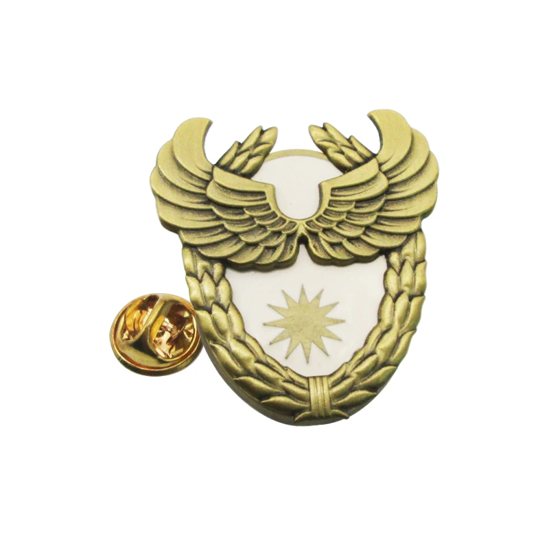 Military hat badge pin