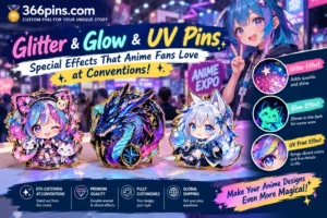 Glitter, Glow & UV Anime Pins